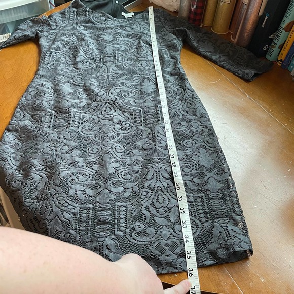 Dress S H&M Lace 3/4 Sleeve Dress Formal Workwear Lined Beautiful Delicate - Picture 6 of 10